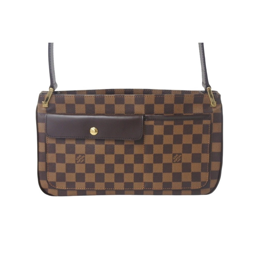 Louis Vuitton bag Damier Shoulder Hobo Ebene Brown One Aubagne leather brown
